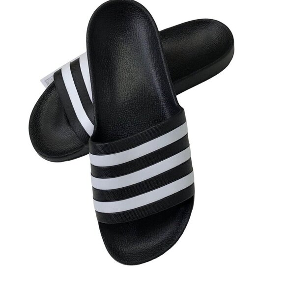 adidas Other - ADIDAS ADILLETTE AQUA Mens Black slides SIDE 10 NEW WITH TAG
